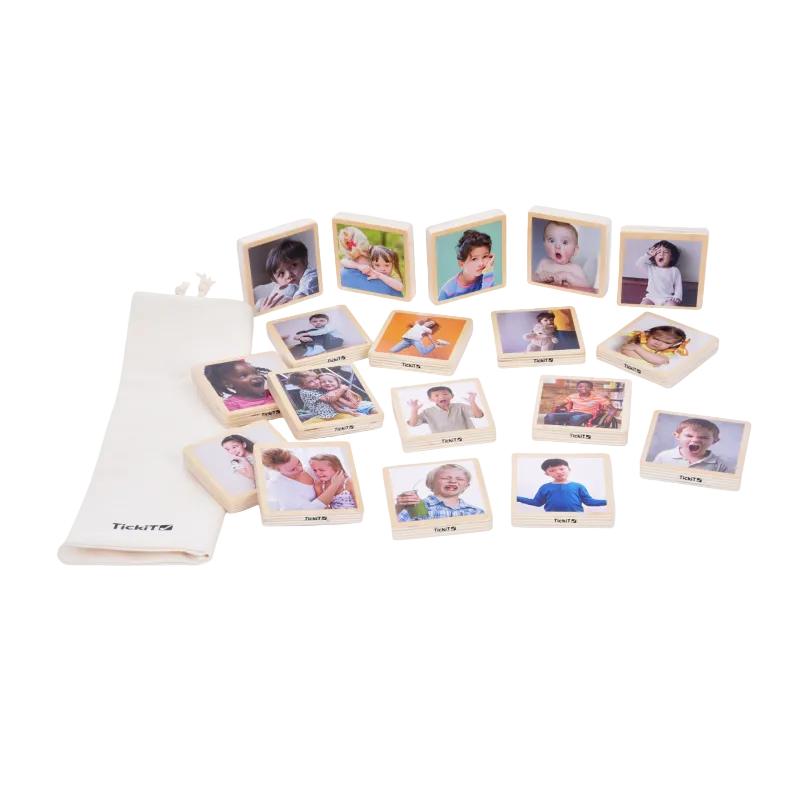My Emotions Wooden Tiles - Pk18, Learning SPACE