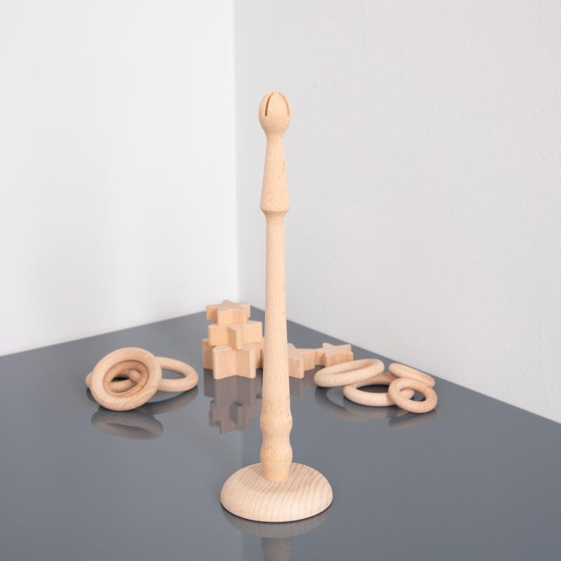 Natural Wooden Ring Stand, Learning SPACE