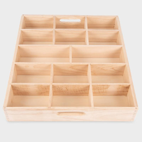 Wooden Sorting Tray - 14 Way, Learning SPACE