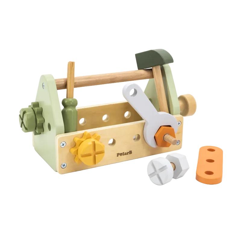 Wooden Toy Tool Kit 17 Piece Set, Learning SPACE