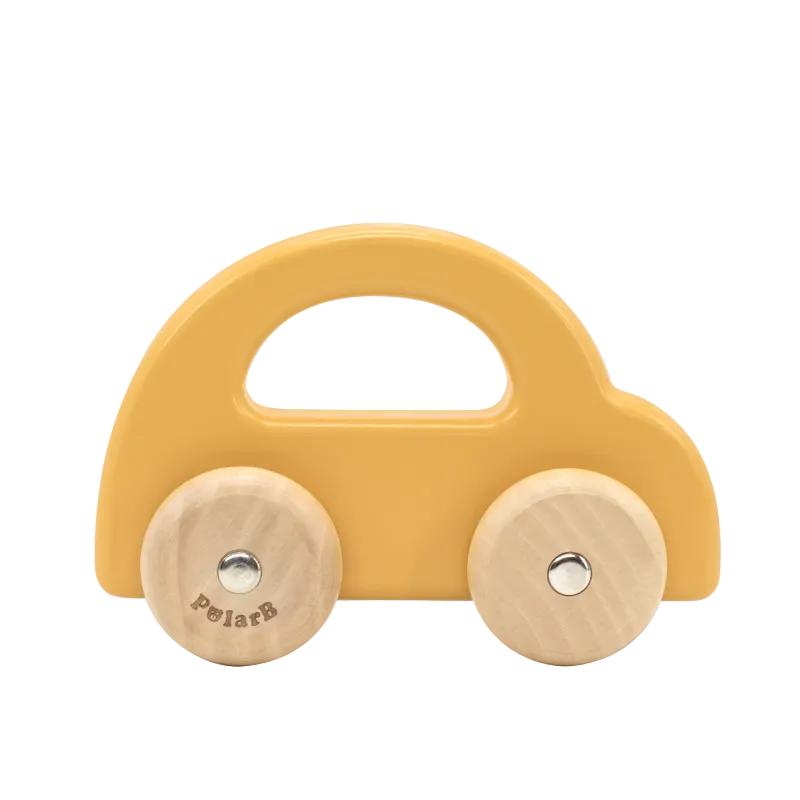 Vintage Inspired Wooden Car, Yellow Learning SPACE