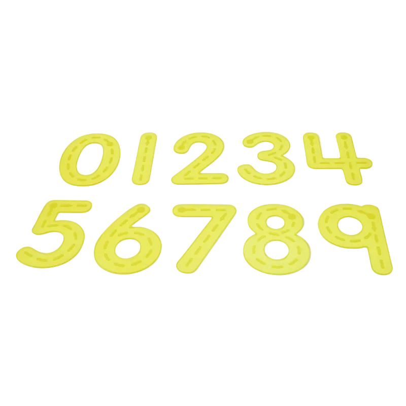 Silishapes® Trace Numbers Yellow - Pack of 10