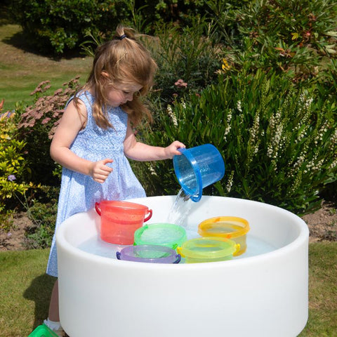 Translucent Colour Bucket Set - Pk6, Pool, Water & Sand Toys Learning SPACE