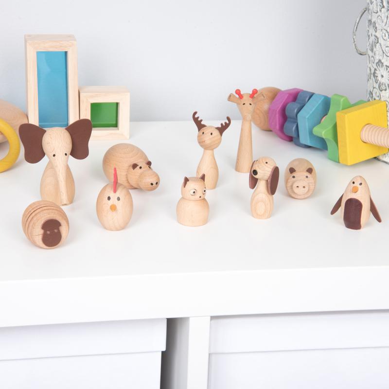 Wooden Animal Friends - Pk10, Learning SPACE