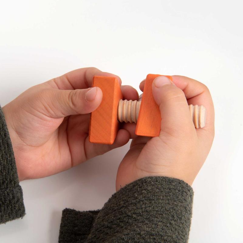 Rainbow Wooden Nuts & Bolts - Pk21, Learning SPACE