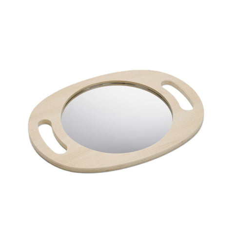 Hand Held Wooden Mirror, Learning SPACE