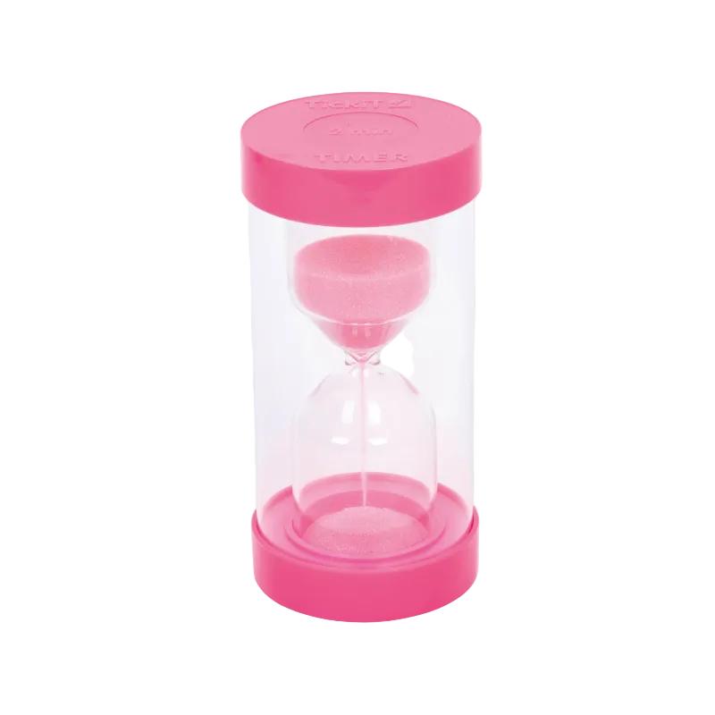Colourbright Sand Timer - 1 Min. Green, 2 Min. Pink Learning SPACE