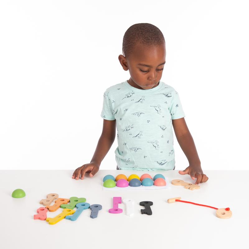 Rainbow Wooden Counting Keys, Learning SPACE