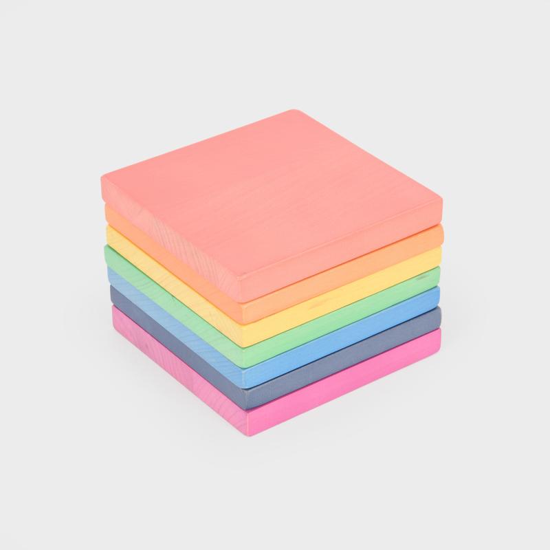 Rainbow Wooden Shape Stacker, Learning SPACE