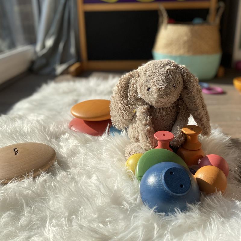 Rainbow Wooden Bowls - Pk7, Learning SPACE