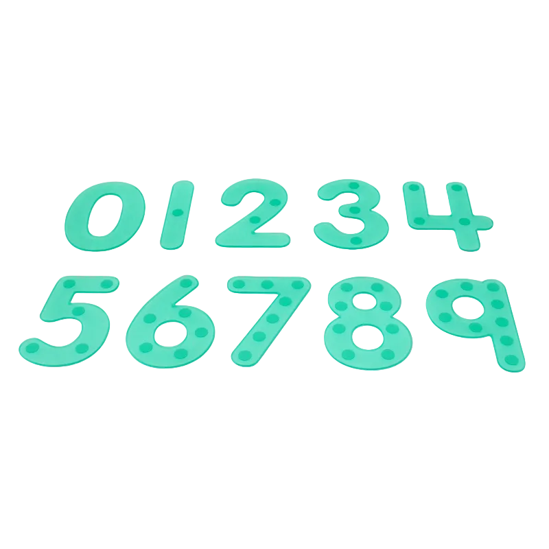 Silishapes® Dot Numbers Green - Pack of 10