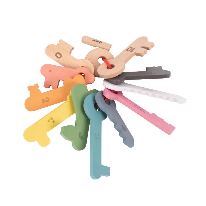 Rainbow Wooden Counting Keys, Learning SPACE
