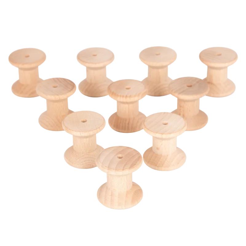 Natural Wooden Spools – Pack of 10, Learning SPACE