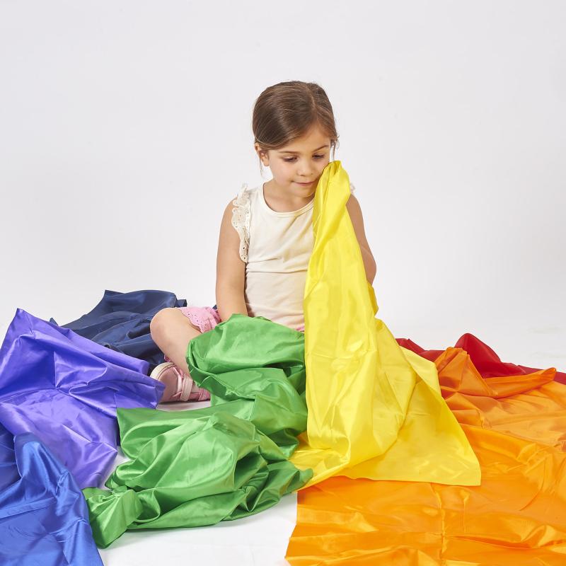 Rainbow Habutae Fabric, Learning SPACE
