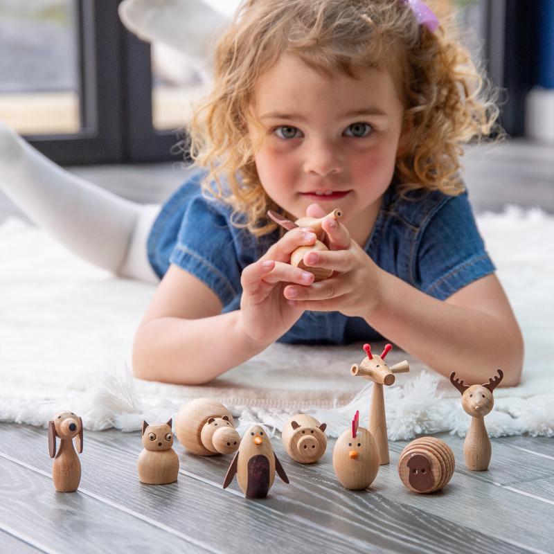 Wooden Animal Friends - Pk10, Learning SPACE