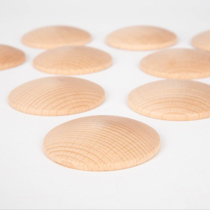 Natural Wooden Discs - Pk10, Learning SPACE