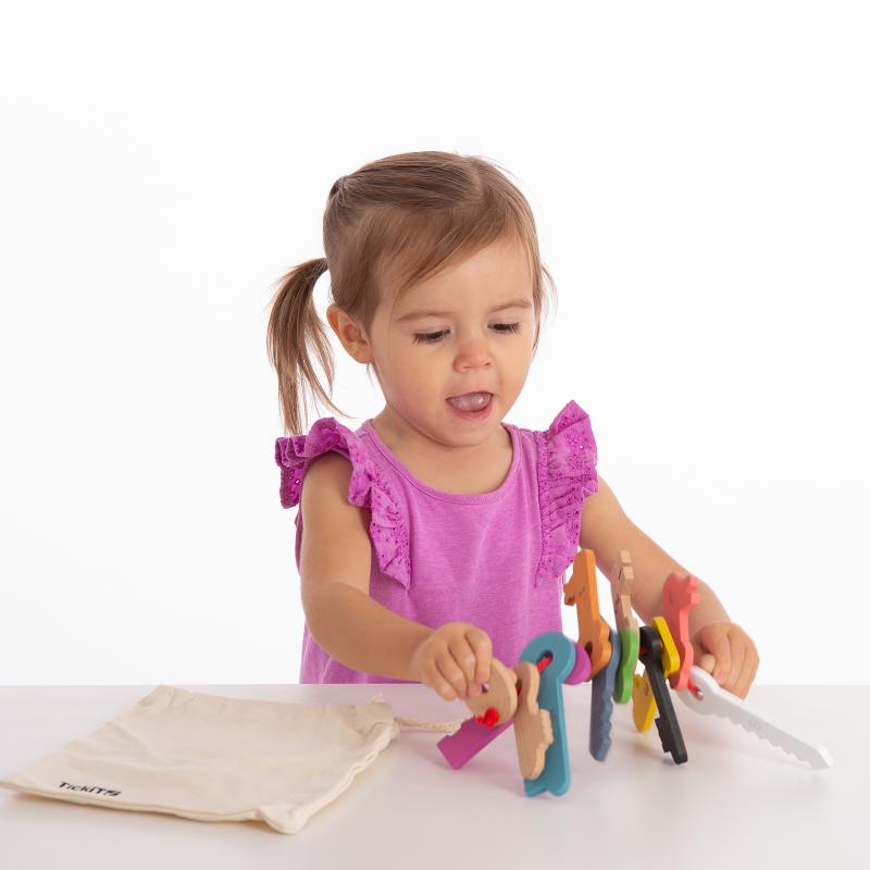 Rainbow Wooden Counting Keys, Learning SPACE