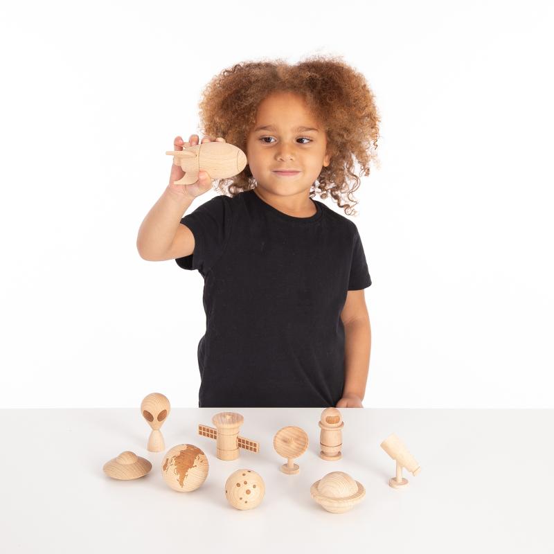 Wooden Space Adventure Set - Pk10, Learning SPACE