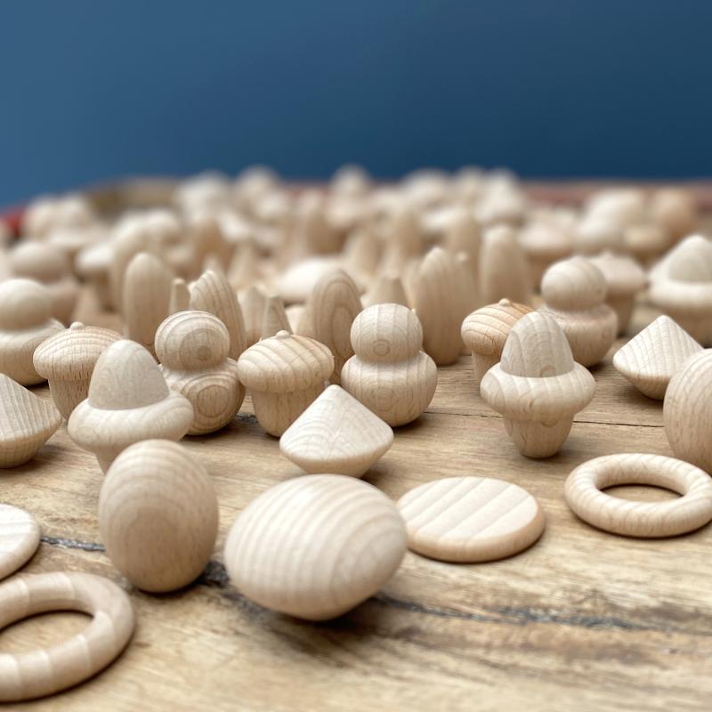 Wooden Treasures Natural Set - Pk120, Learning SPACE