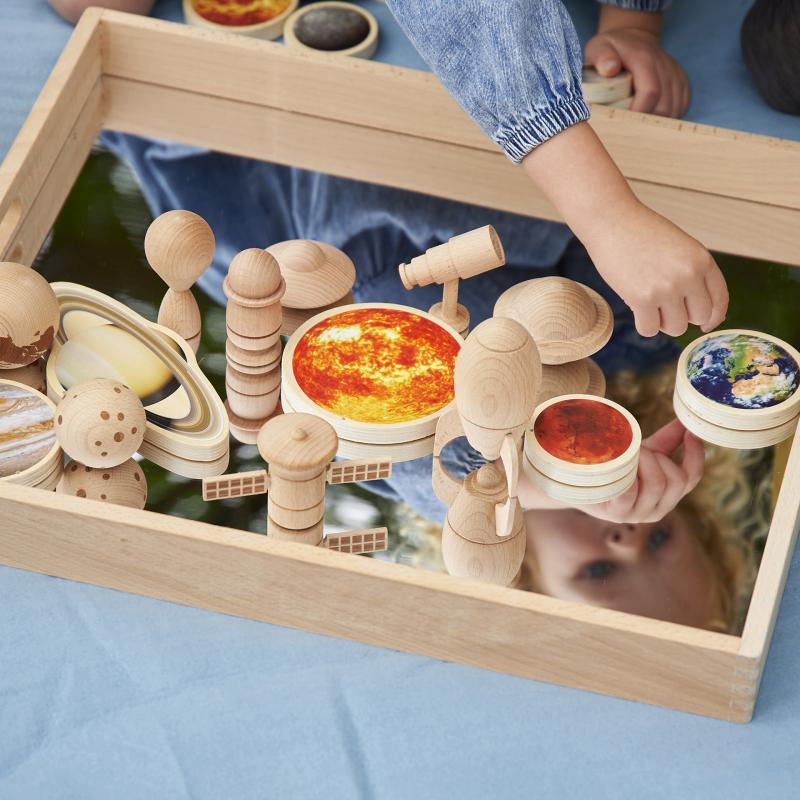 Wooden Solar System Discs - Pk11, Learning SPACE