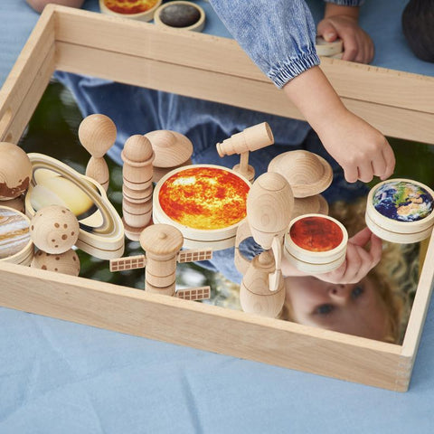 Wooden Solar System Discs - Pk11, Learning SPACE