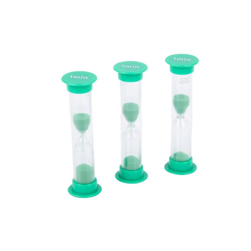 Mini Sand Timers Pk3 - 1 Minute (Green), Learning SPACE