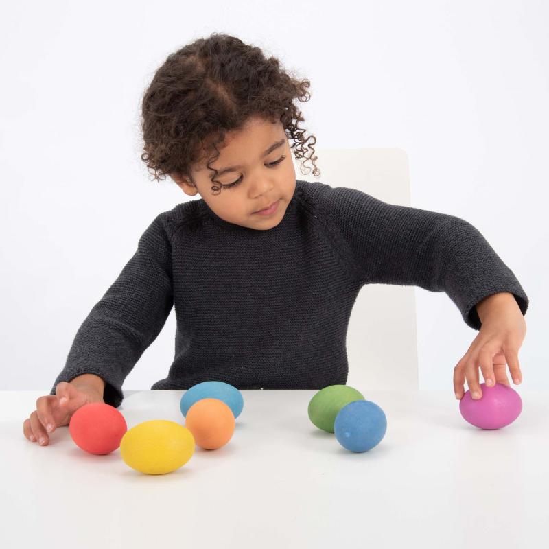 Rainbow Wooden Eggs, Learning SPACE