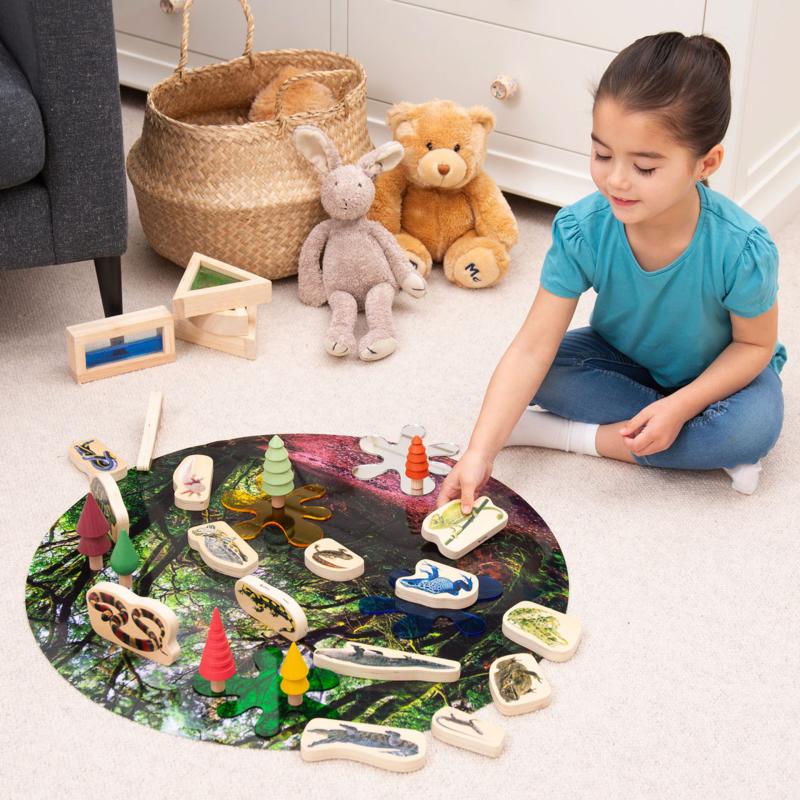 Wooden Reptile & Amphibian Blocks, Learning SPACE