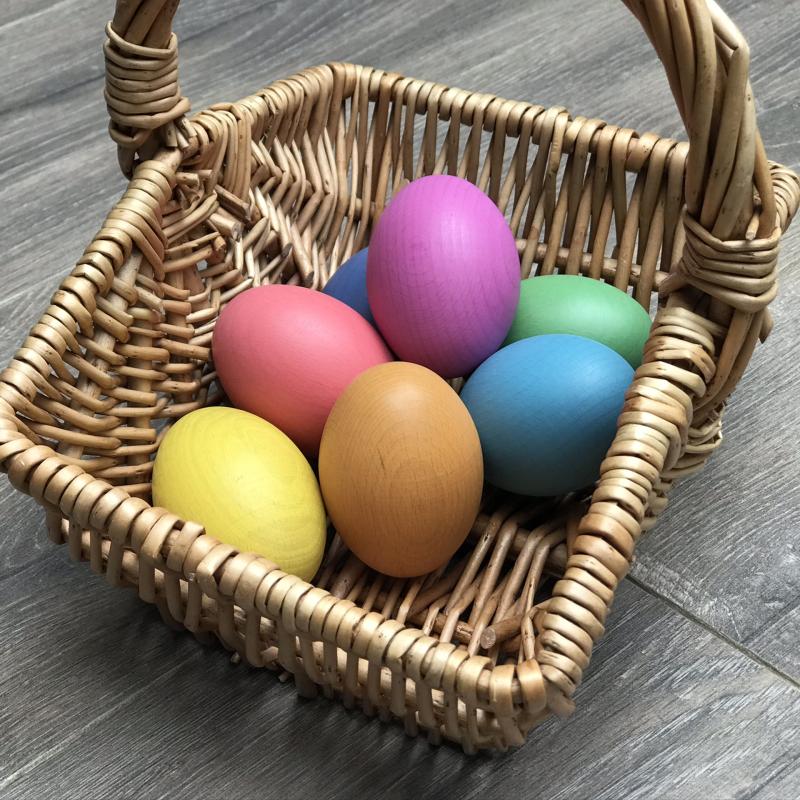 Rainbow Wooden Eggs, Learning SPACE