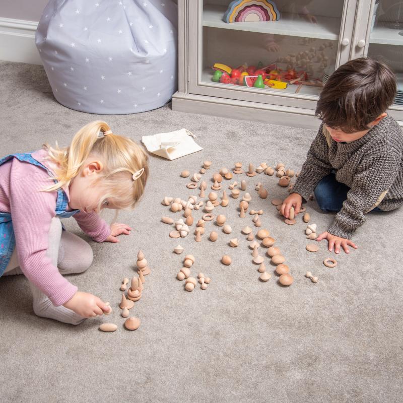 Wooden Treasures Natural Set - Pk120, Learning SPACE