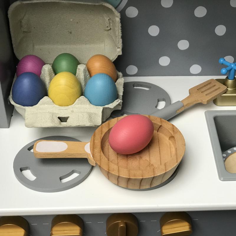 Rainbow Wooden Eggs, Learning SPACE