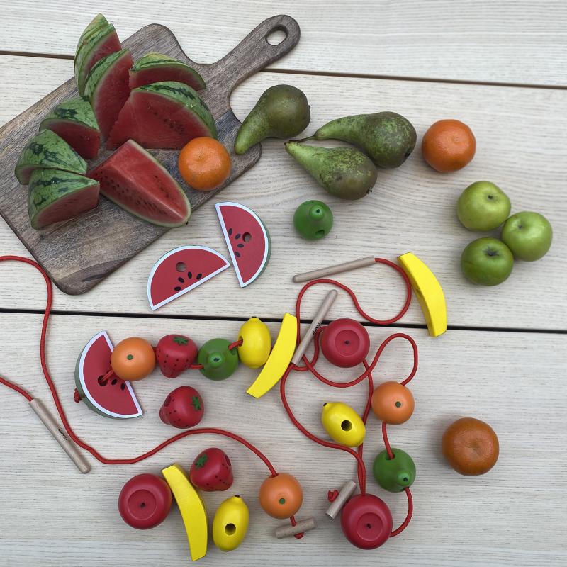 Wooden Lacing Fruits, Learning SPACE