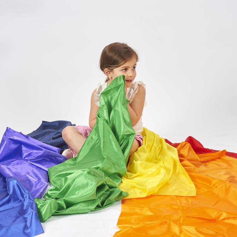 Rainbow Habutae Fabric, Learning SPACE
