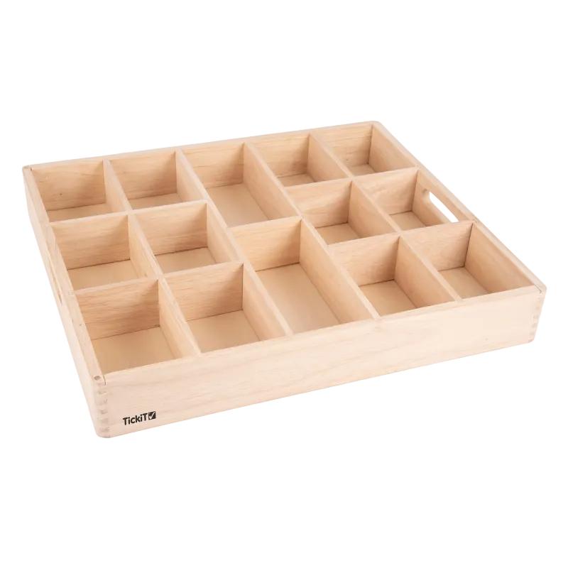 Wooden Sorting Tray - 14 Way, Learning SPACE
