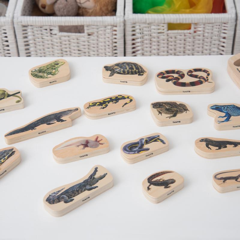 Wooden Reptile & Amphibian Blocks, Learning SPACE