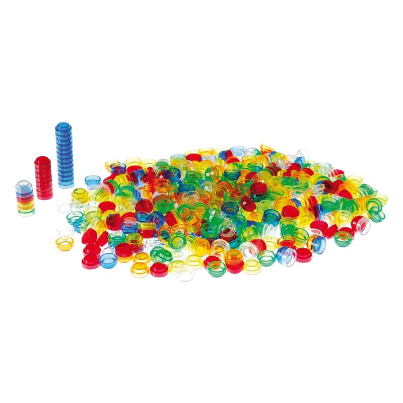 Translucent Stackable Counters - Pk500, Maths Toys Learning SPACE