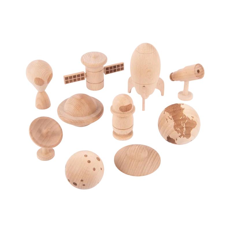 Wooden Space Adventure Set - Pk10, Learning SPACE