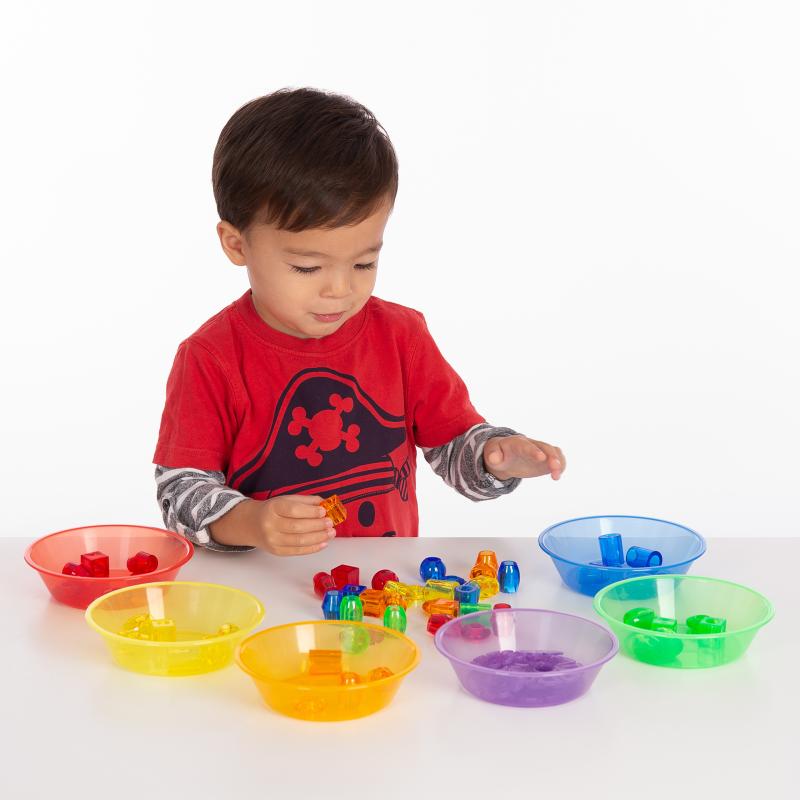 Translucent Colour Sorting Bowls - Pk6, Learning SPACE