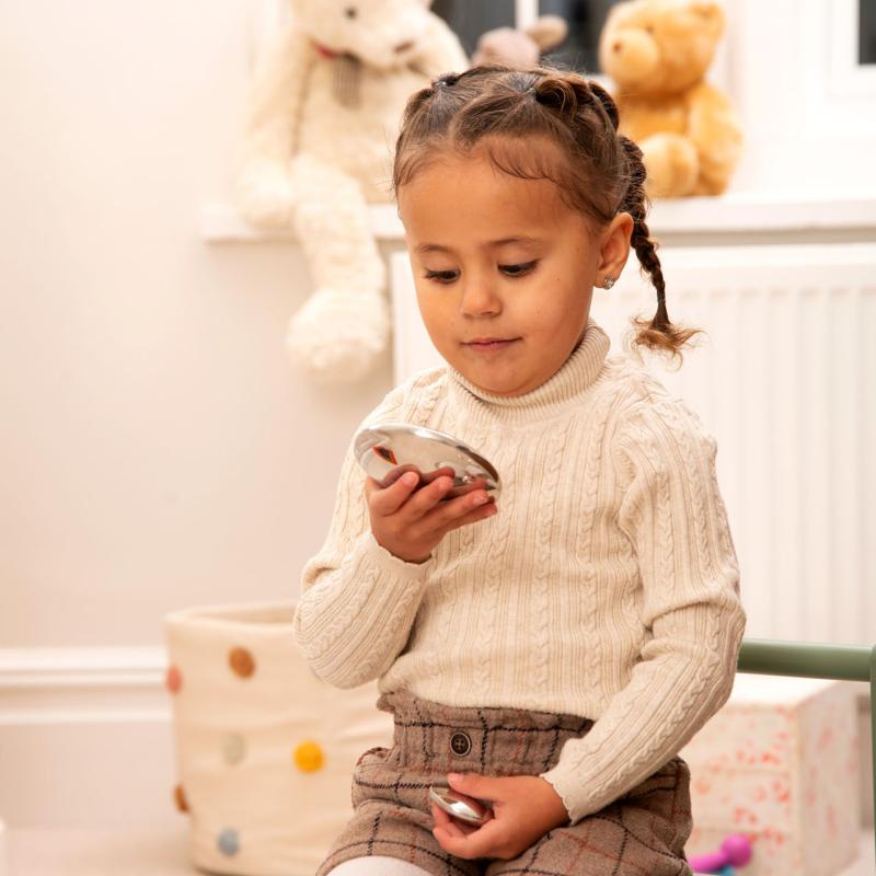 Sensory Reflective Silver Buttons - Pk7, Sensory toy Learning SPACE