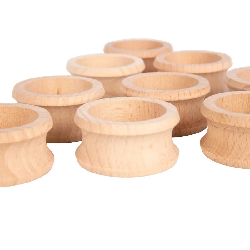 Natural Wooden Napkin Rings - Pk10, Learning SPACE