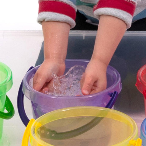 Translucent Colour Bucket Set - Pk6, Pool, Water & Sand Toys Learning SPACE