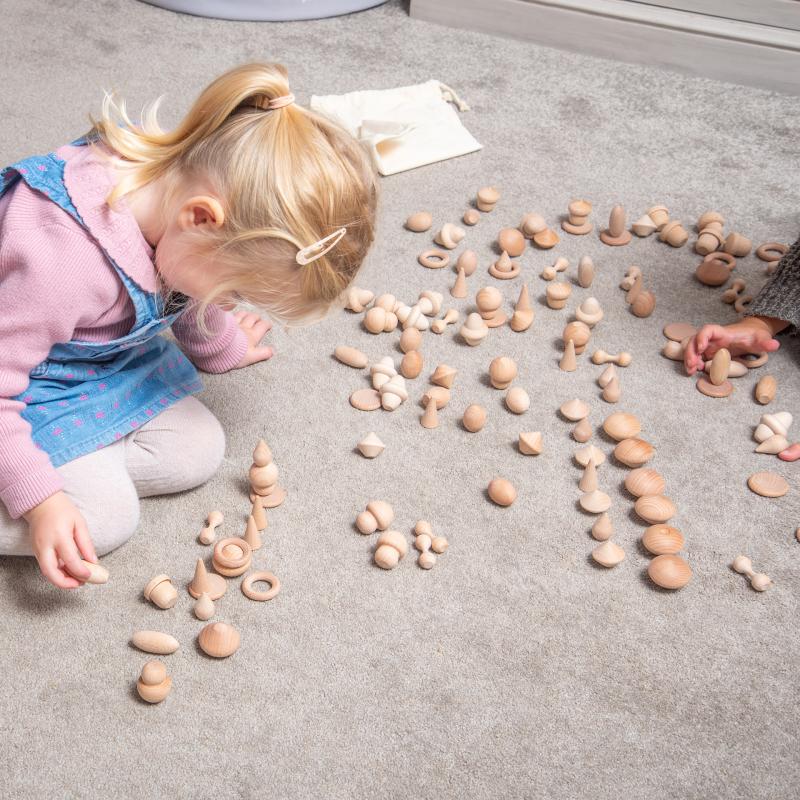 Wooden Treasures Natural Set - Pk120, Learning SPACE