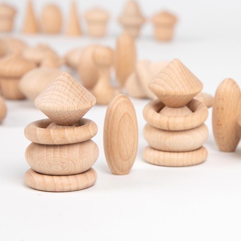 Wooden Treasures Natural Set - Pk120, Learning SPACE