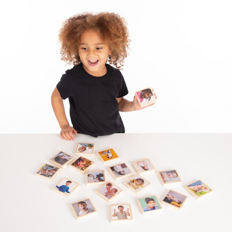 My Emotions Wooden Tiles - Pk18, Learning SPACE