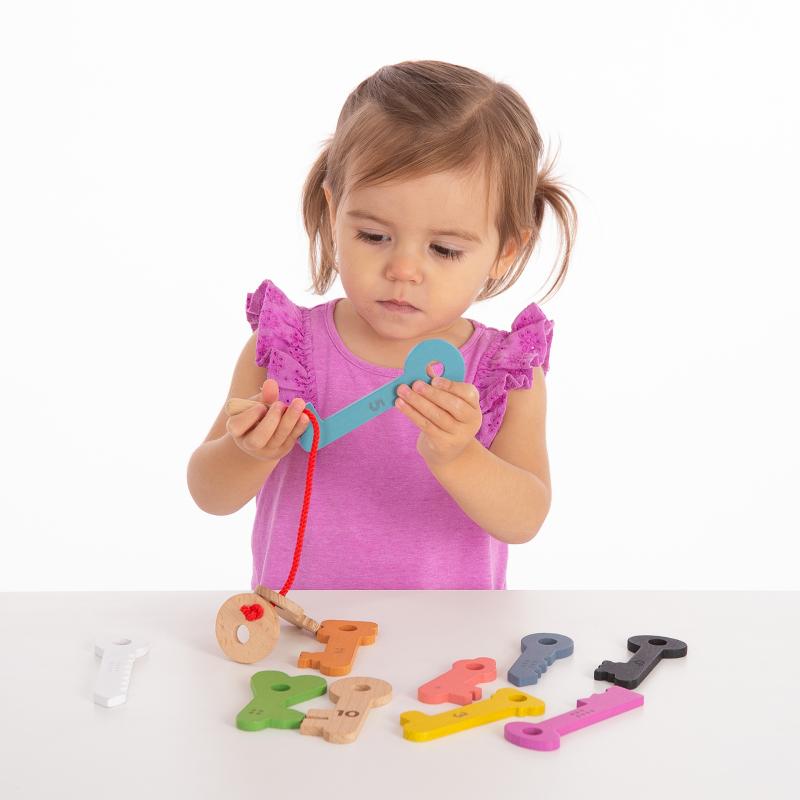 Rainbow Wooden Counting Keys, Learning SPACE