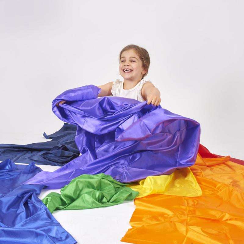 Rainbow Habutae Fabric, Learning SPACE