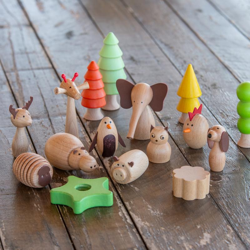Wooden Animal Friends - Pk10, Learning SPACE