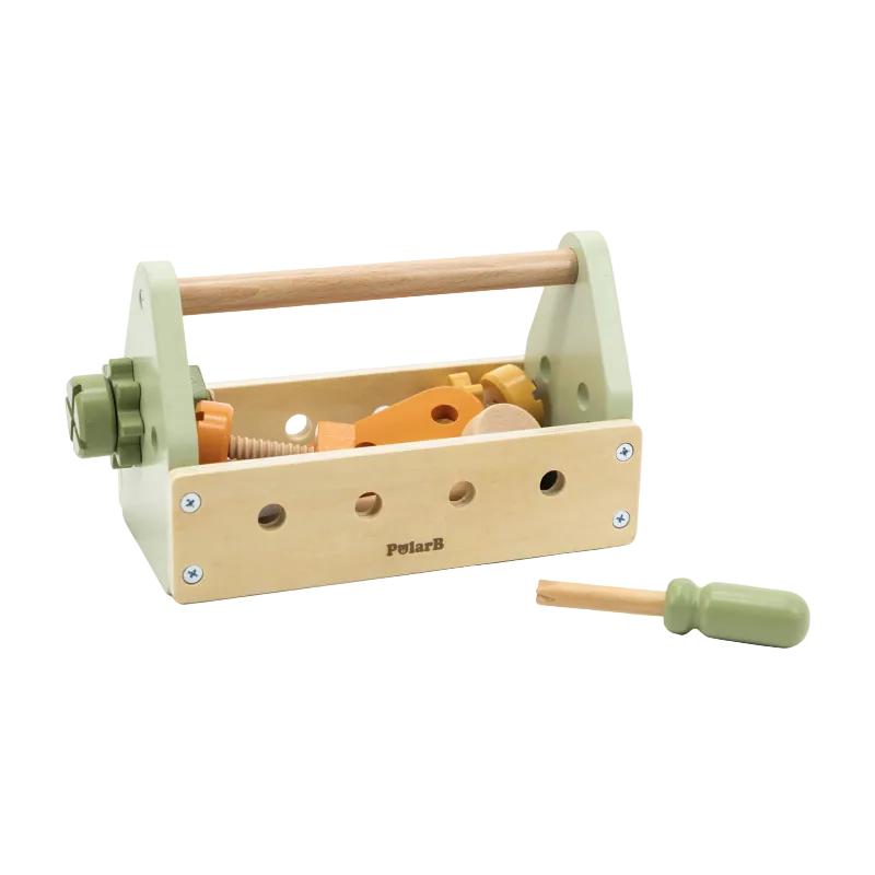 Wooden Toy Tool Kit 17 Piece Set, Learning SPACE
