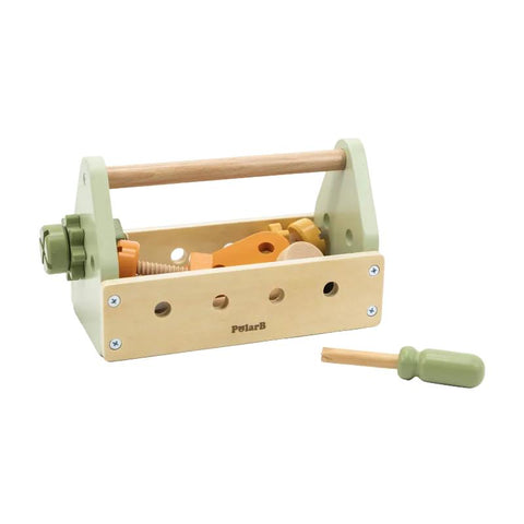 Wooden Toy Tool Kit 17 Piece Set, Learning SPACE