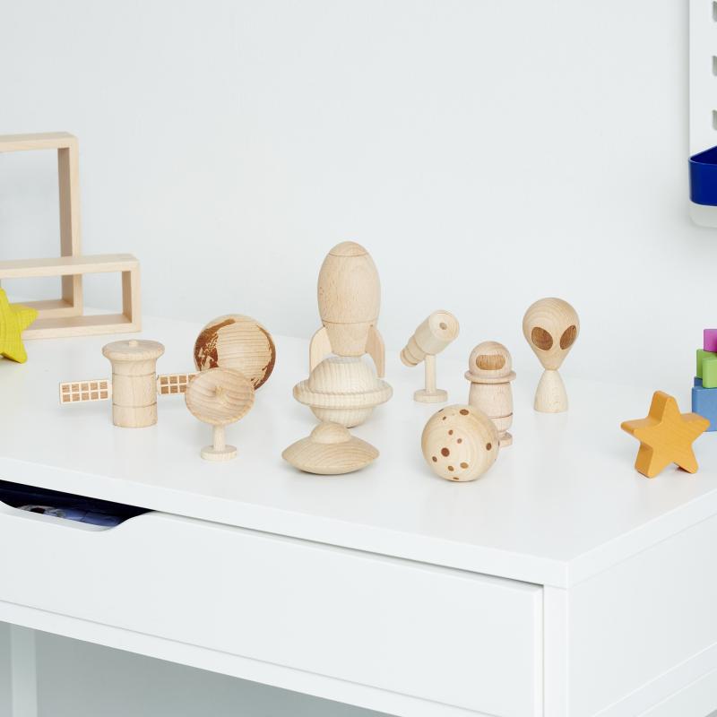Wooden Space Adventure Set - Pk10, Learning SPACE